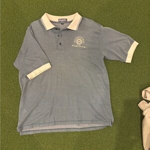Loro Piana Light Blue Polo with Cream Details